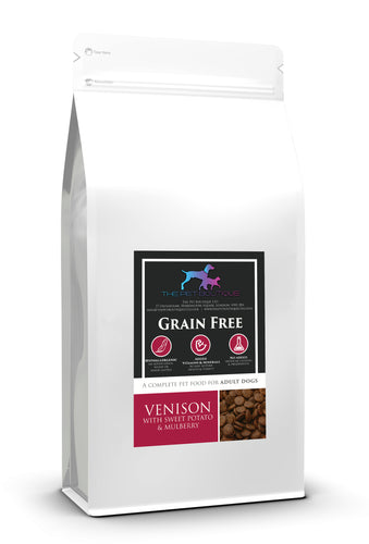 grain free venison sweet potato and mulberry dog food